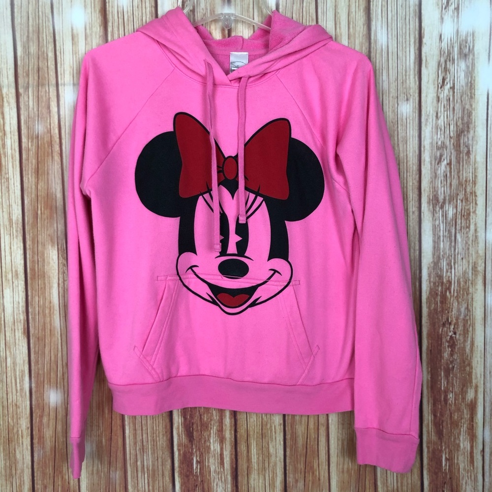 Disney Minnie Mouse Pink Hoodie Sweatshirt (L)